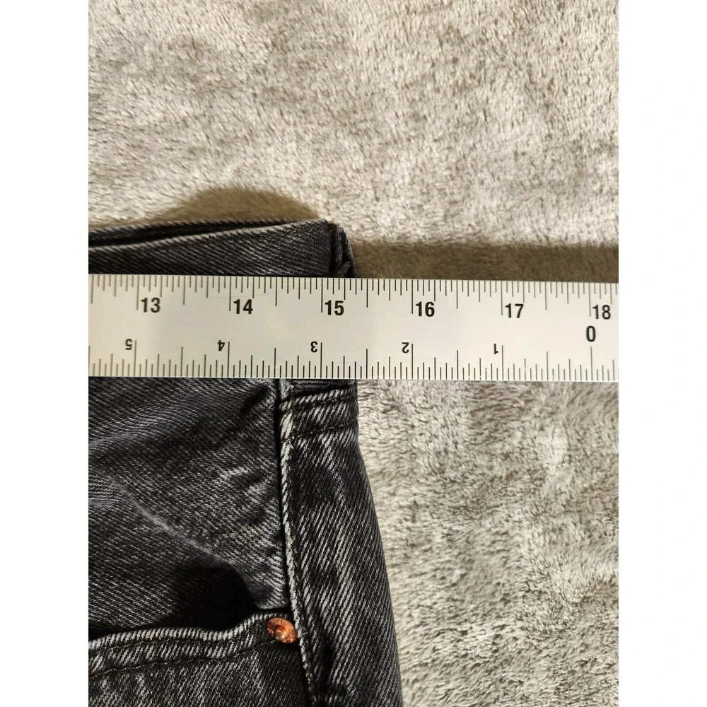 Levi's 501 Jeans Men's‎ 30X29 (Tag 32X30) Black Straight Baggie Button Fly